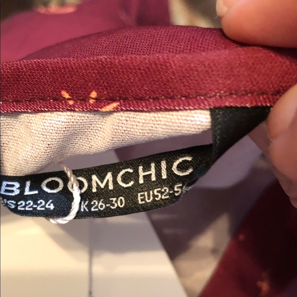 BloomChic Burgundy Floral Celestial Tunic - Picture 3 of 4